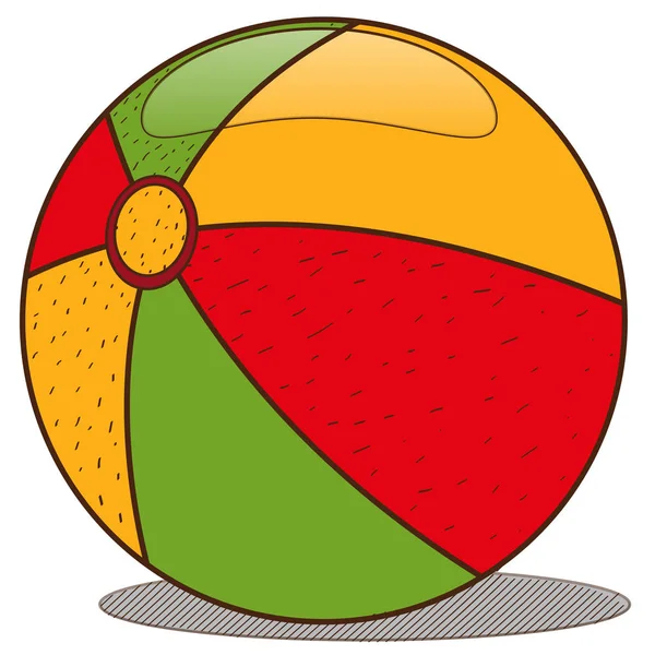 Pelota playera dibujo | pelota de playa — Vector de stock