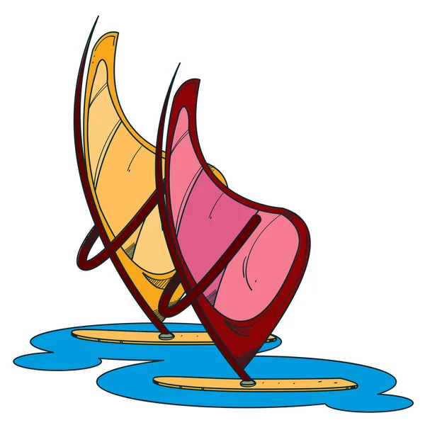 Logo Windsurfers Ilustración — Vector de stock