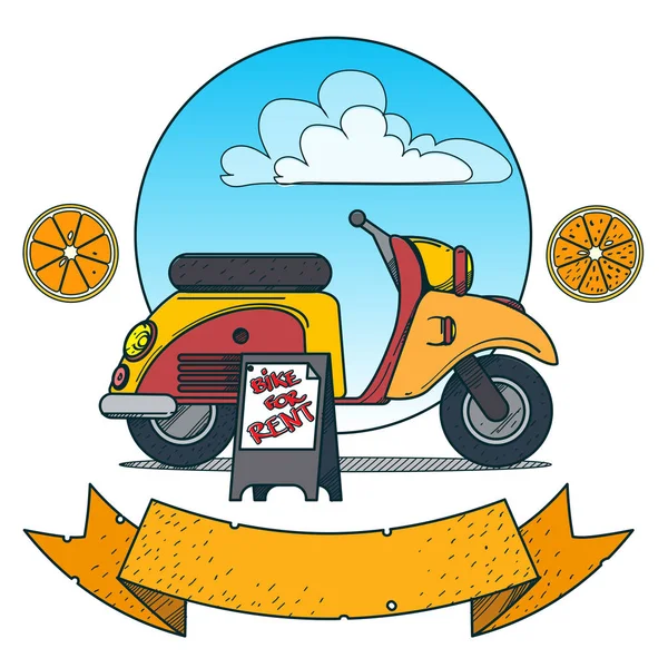 Scooter Rentals logo — Stock Vector