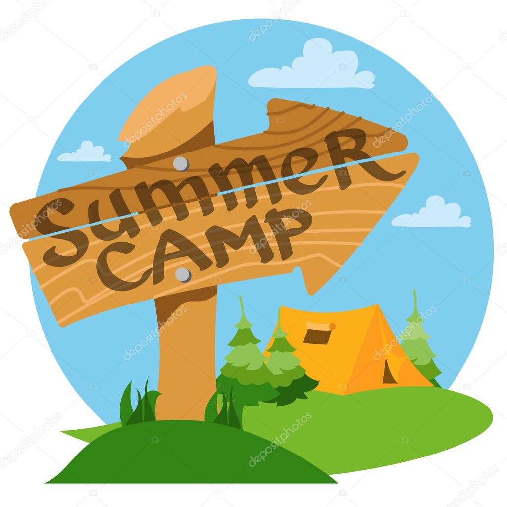 Tourism logo. Hiking, climbing, traveling illustration.
