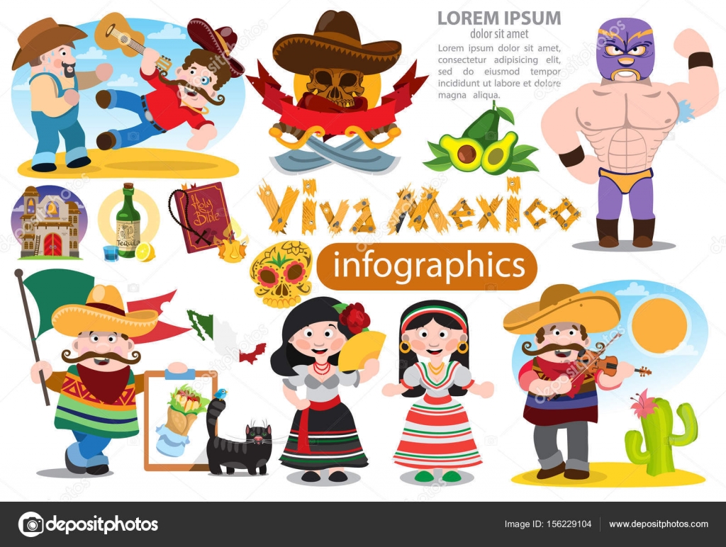 Tradiciones mexicanas imágenes de stock de arte vectorial | Depositphotos