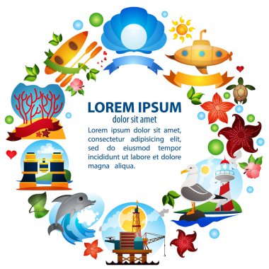 Şablon tema deniz ve Turizm ile.