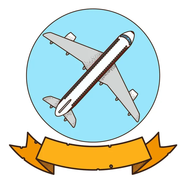 Avión volador icono — Vector de stock