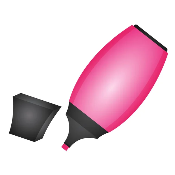 Широкий розовый маркер — стоковый вектор