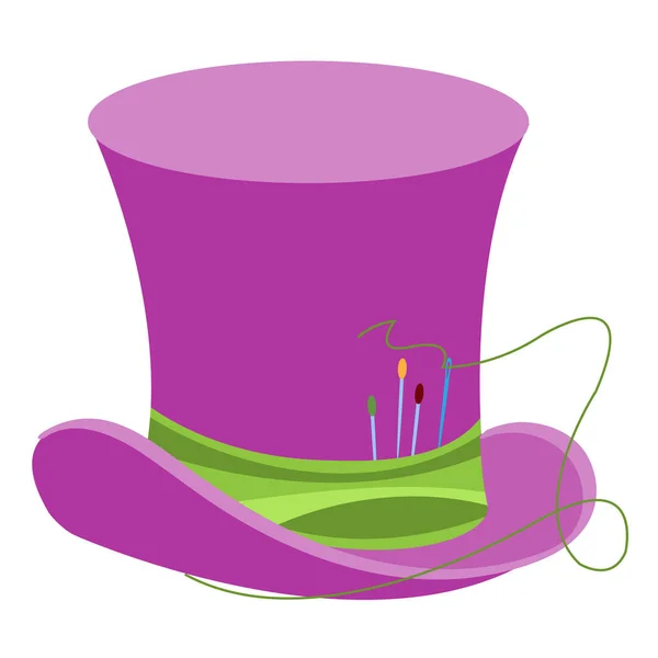 Sombrero de mago púrpura — Vector de stock