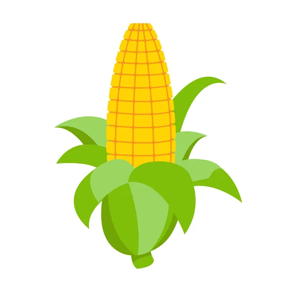 Logo de oreja de maíz. ilustración a color — Vector de stock