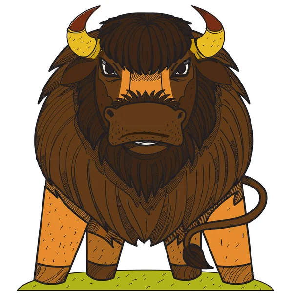 Buffalo. Vilda djur — Stock vektor