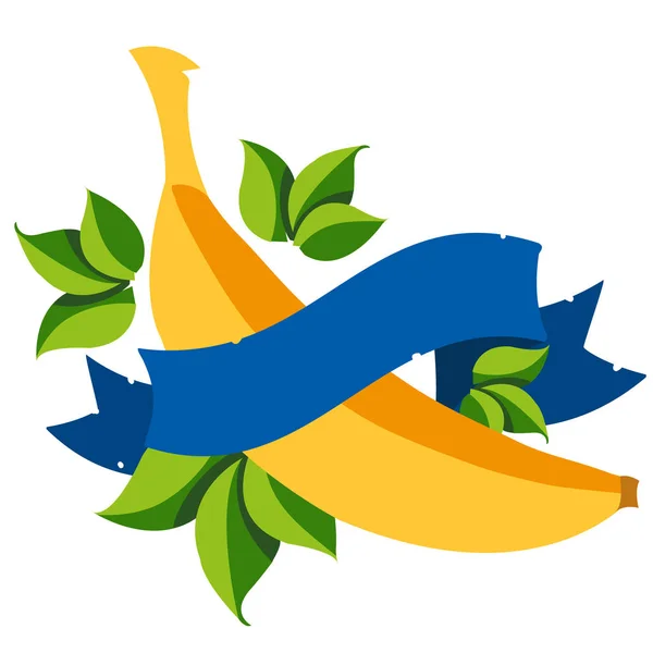 Logo Banana. Design della frutta . — Vettoriale Stock