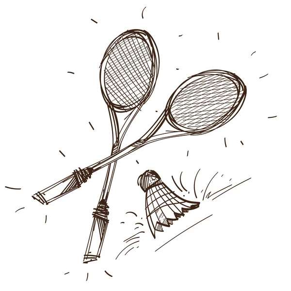 Logotipo da web Badminton — Vetor de Stock