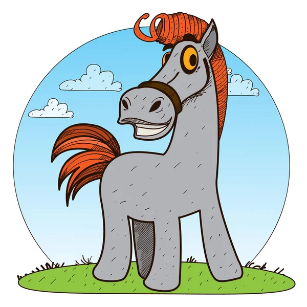 Pferd einfaches Logo — Stockvektor