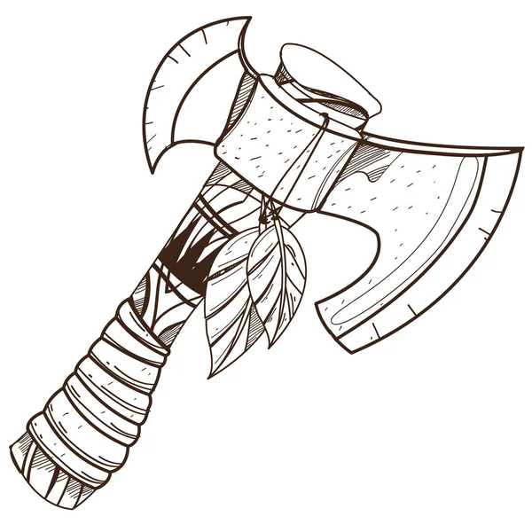 Tomahawk simpel logo — Stok Vektör