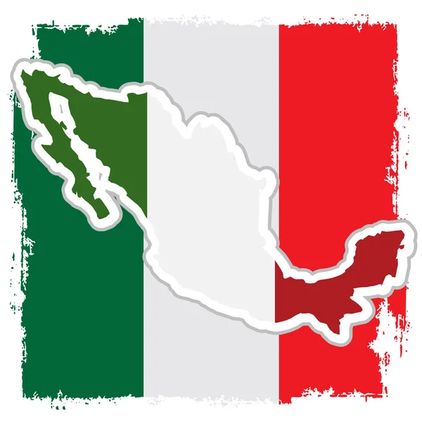 Kontur Mapa Meksyku — Wektor stockowy