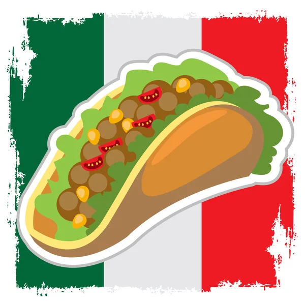 Masakan tradisional Meksiko - Stok Vektor