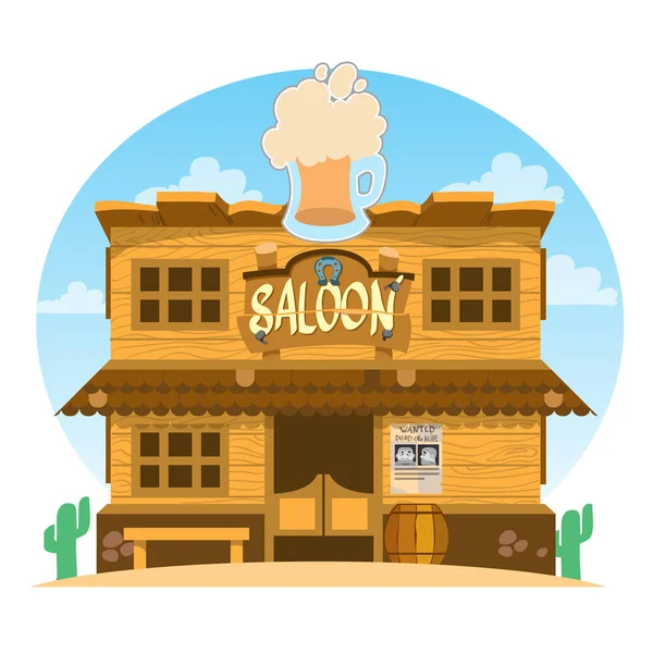Wild West saloon — Stockvector