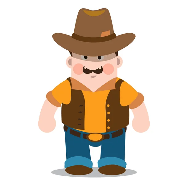 Hombre de mediana edad vistiendo jeans — Vector de stock