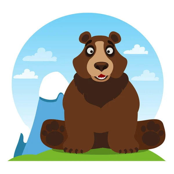 Medve egyszerű logó — Stock Vector
