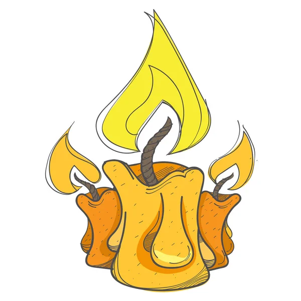 Burning candles logo — Stock Vector