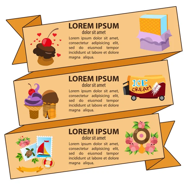 Crème glacée et bonbons — Image vectorielle