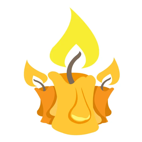 Brinnande ljus logotyp — Stock vektor