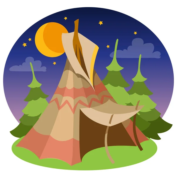 Tepee logo simple — Image vectorielle