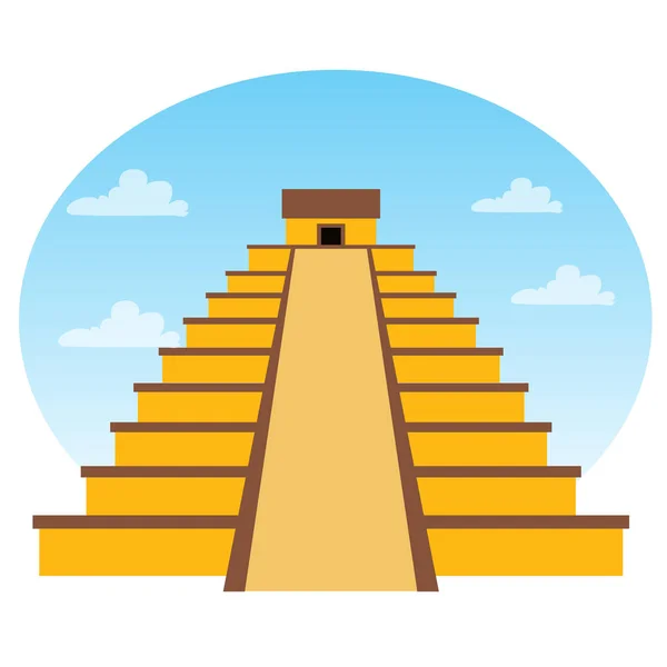 Pyramid of the Sun and Pyramid of the Moon — Stock Vector