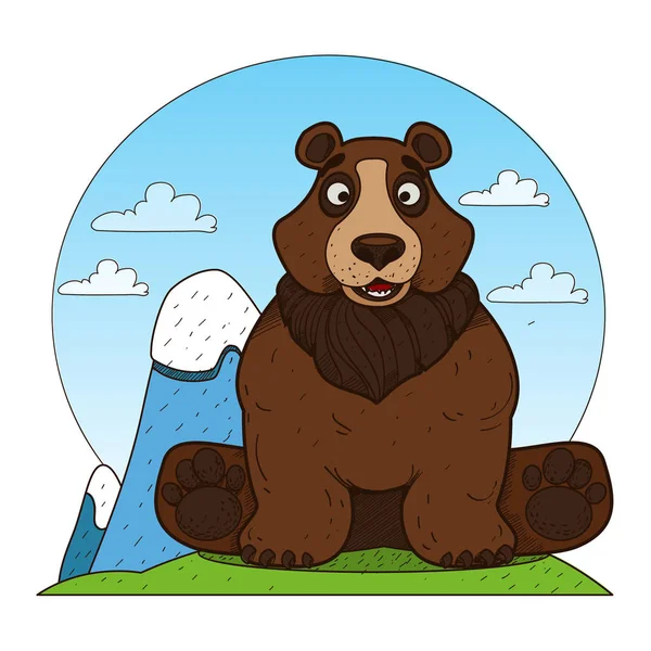 Medve egyszerű logó — Stock Vector