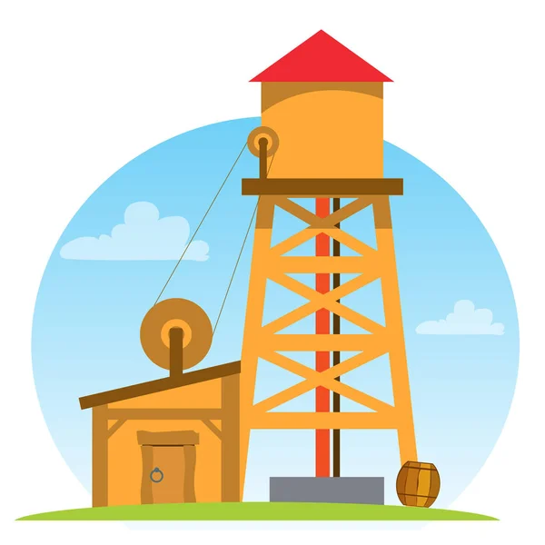 Logo torre de agua simplo — Vector de stock