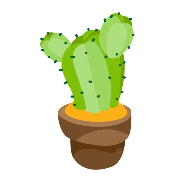 Kaktus w doniczce kolorowych ilustracji — Wektor stockowy