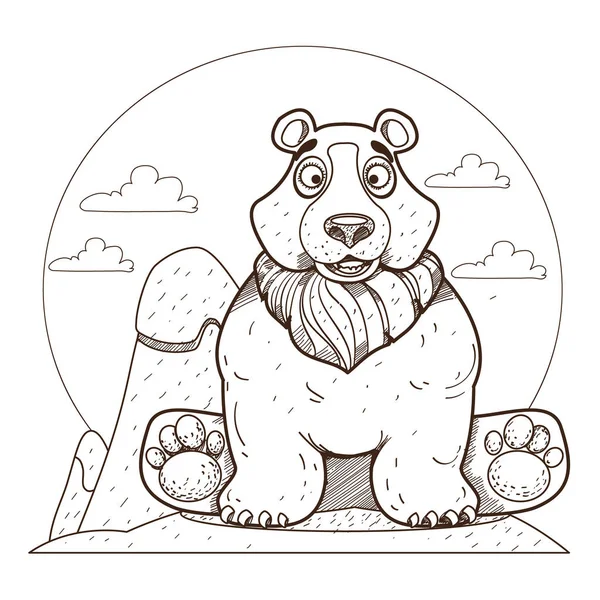 Bear logotipo simples — Vetor de Stock