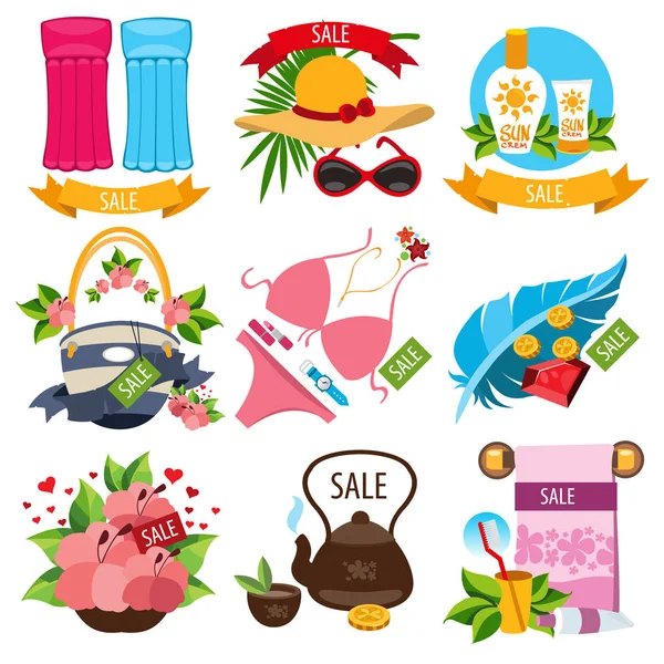 Sale of summer goods — Stock Vector