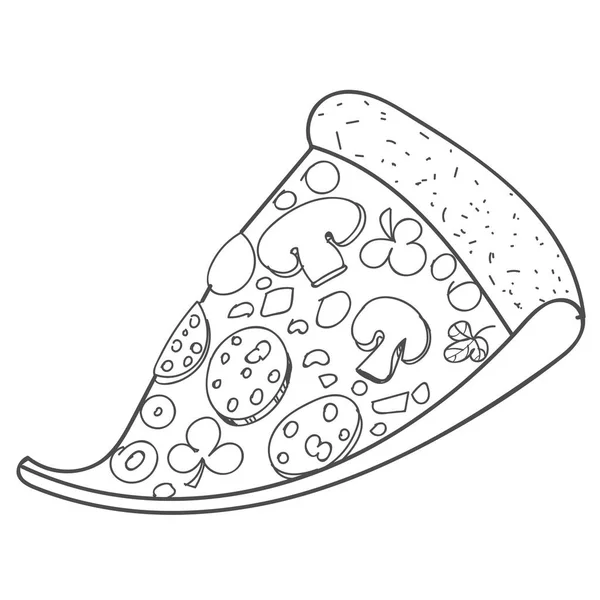 Kawałek pizzy logo. — Wektor stockowy