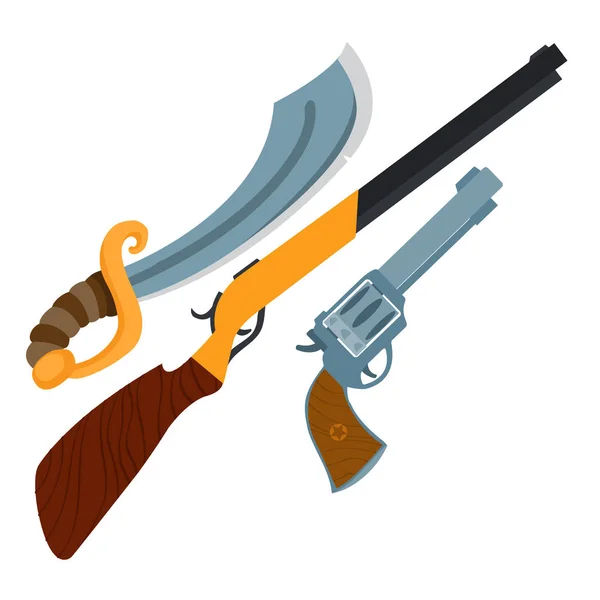 Wild West Guns — Stock Vector