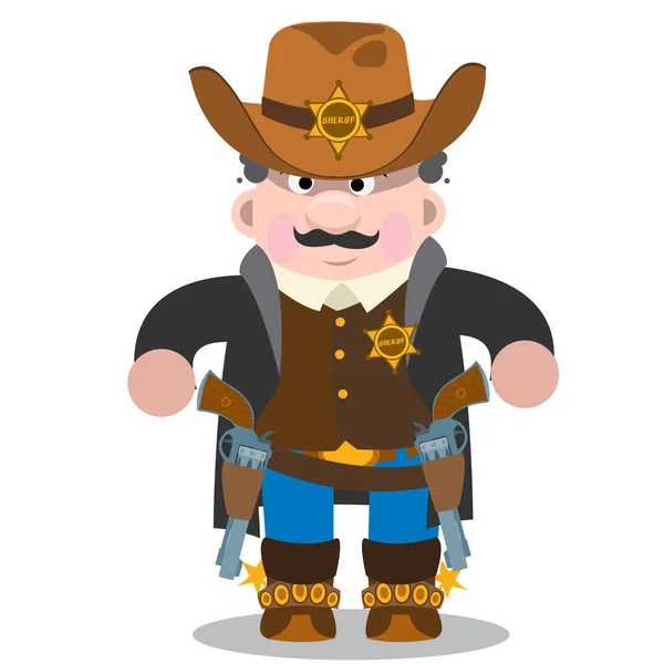 Wild West Sheriff — Stock Vector