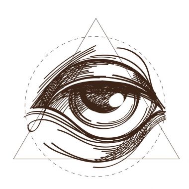sketch Eye of Providence. clipart