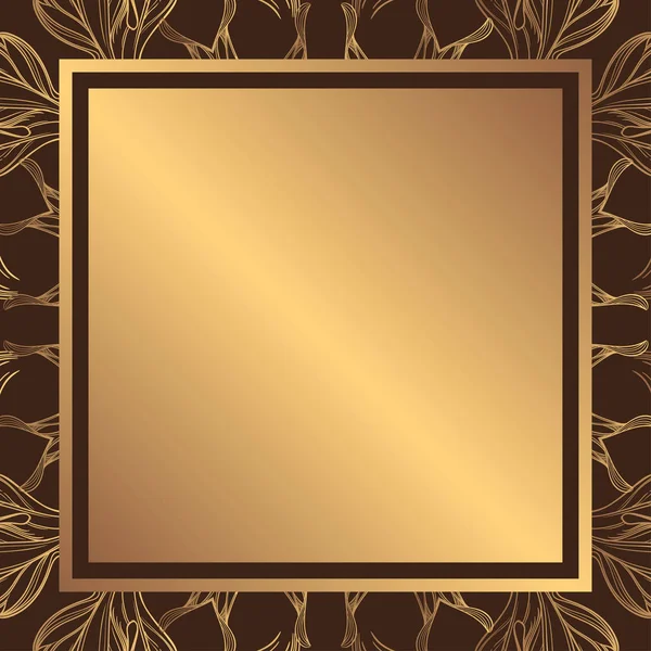 A square golden background — Stock Vector
