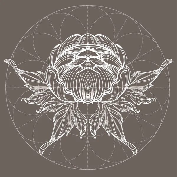 Element einer stilisierten Blume — Stockvektor
