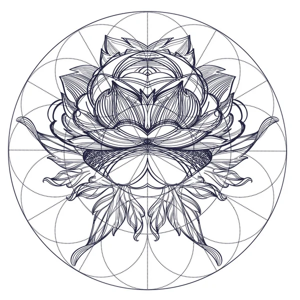 Элемент стилизованного цветка — стоковый вектор