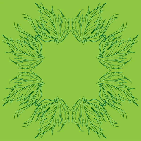 Elemento de hojas estilizadas — Archivo Imágenes Vectoriales