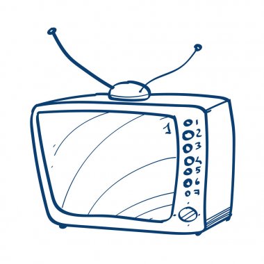 Vintage tv simgesi. 