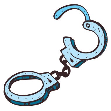 Handcuffs colored illustration  clipart