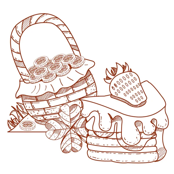 Diseño del icono de la torta — Vector de stock