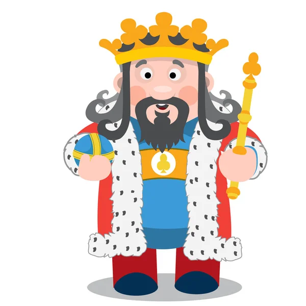 König der Vereine. Zeichentrickfigur — Stockvektor