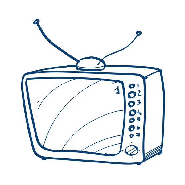 Vintage icône de télévision . — Image vectorielle