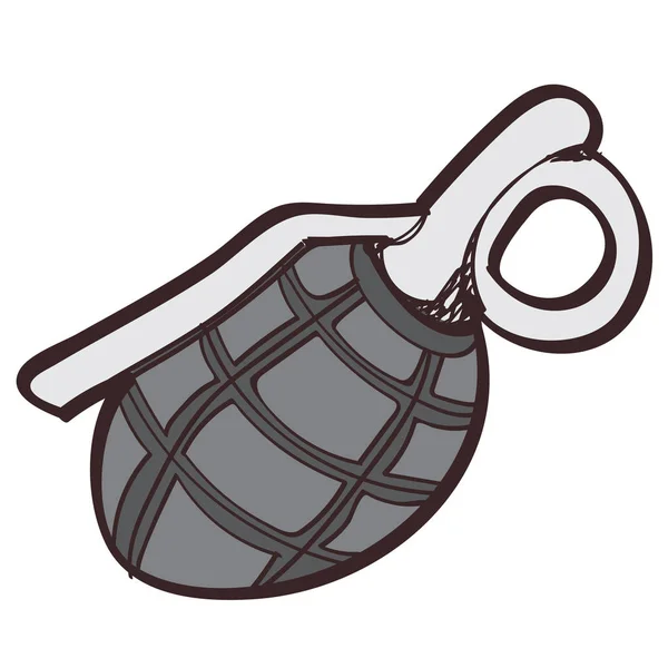 Grenade à main F 1 couleur clipart — Image vectorielle