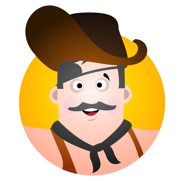 Pirate in a cocked hat — Stock Vector