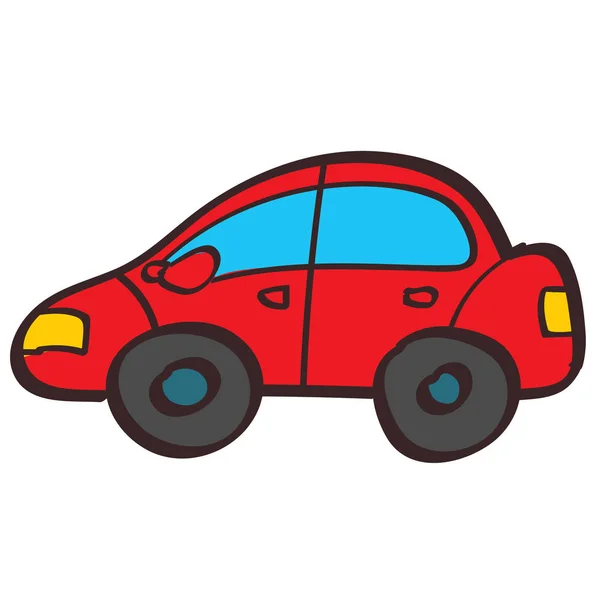 Red car color illustration — Stock Vector