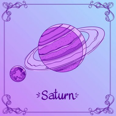 Satürn. Gezegen güneş sisteminin. 