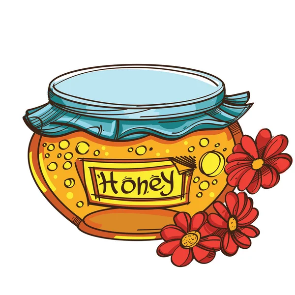 Мед горшок изолирован — стоковый вектор