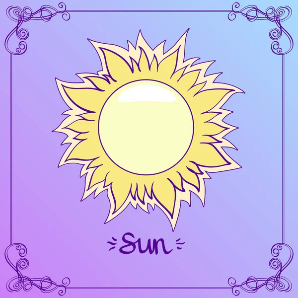 Pianeta. Sole. illustrazione — Vettoriale Stock