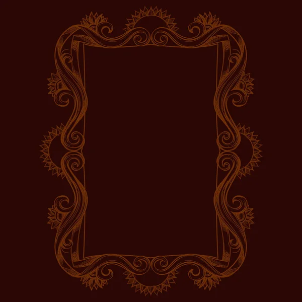 Rectangular vintage frame decor — Stock Vector